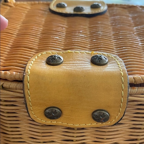 Patricia Nash Spring Boho Yellow Basket Handbag Majadas Bag - Picture 5 of 16